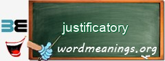 WordMeaning blackboard for justificatory